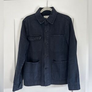 Alex Mill Garment Dyed Work Jacket in Recycled Denim - Size Small - Dark Navy